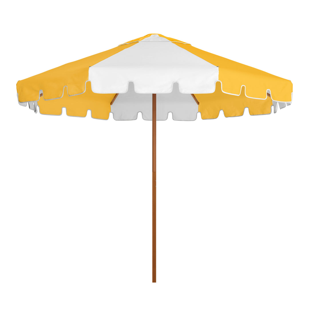 2.8m Sundial+ Umbrella - Keyhole Valance - Marigold/White