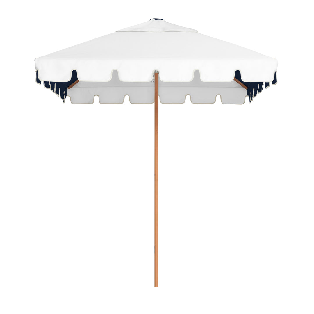 2m Sundial+ Umbrella - Keyhole Valance - Navy/White