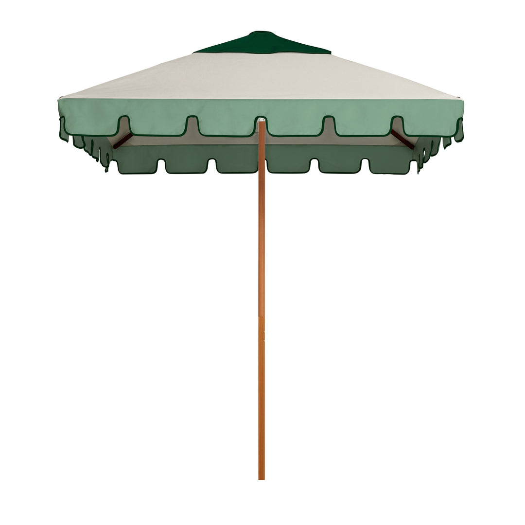 2m Sundial+ Umbrella - Keyhole Valance - Forest Block