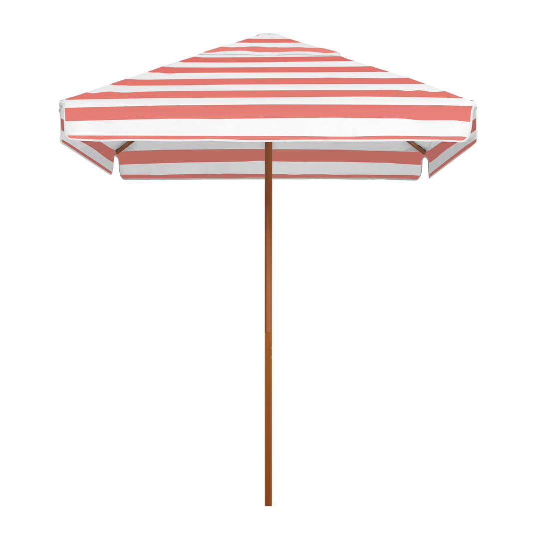 2m Sundial+ Umbrella - Straight Valance - Coral Stripe