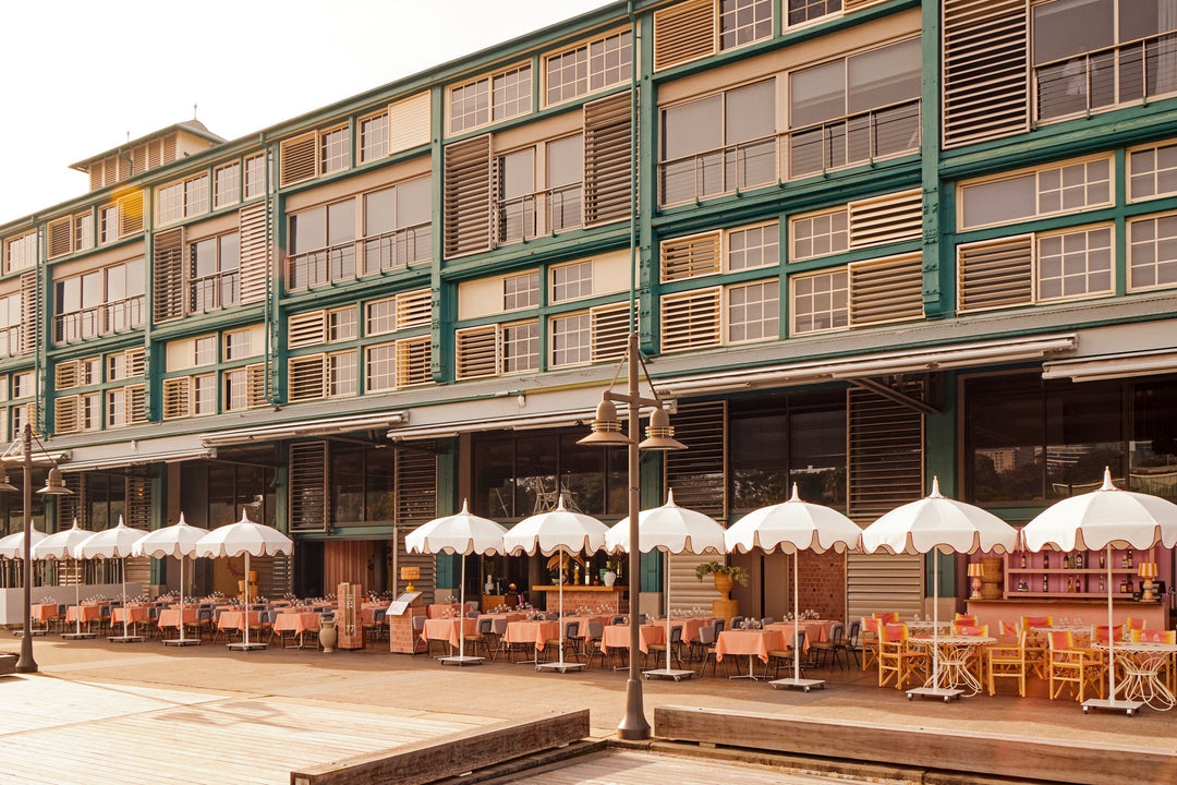 Basil Bangs Commercial Pagoda Umbrella at Akti Sydney