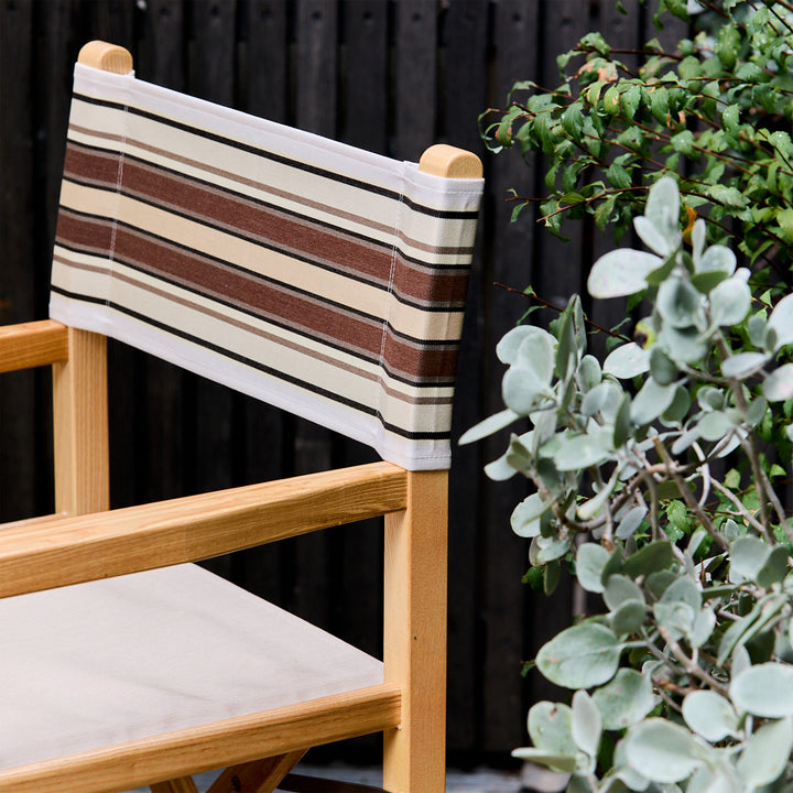 Directors Chair - Tailored Stripe - Brown