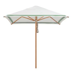 2m Sundial Umbrella - Woodgrain - Regatta Stripe - Sage