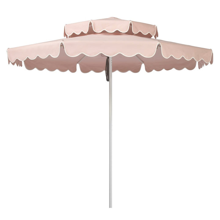 2.8m Double Caspar Umbrella - Scallop Val - Rosa