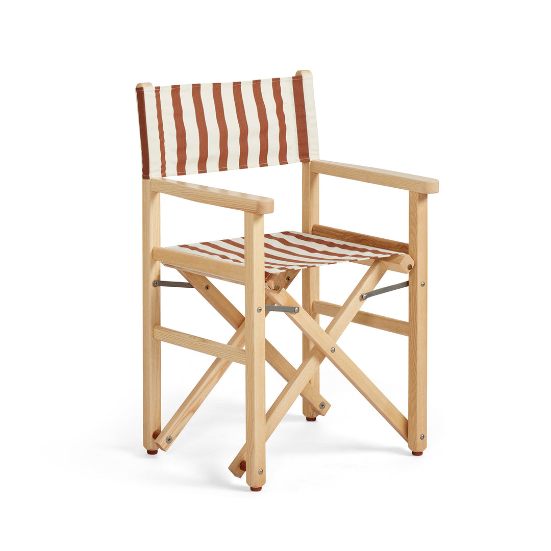 Directors Chair - Amore Stripe Chestnut