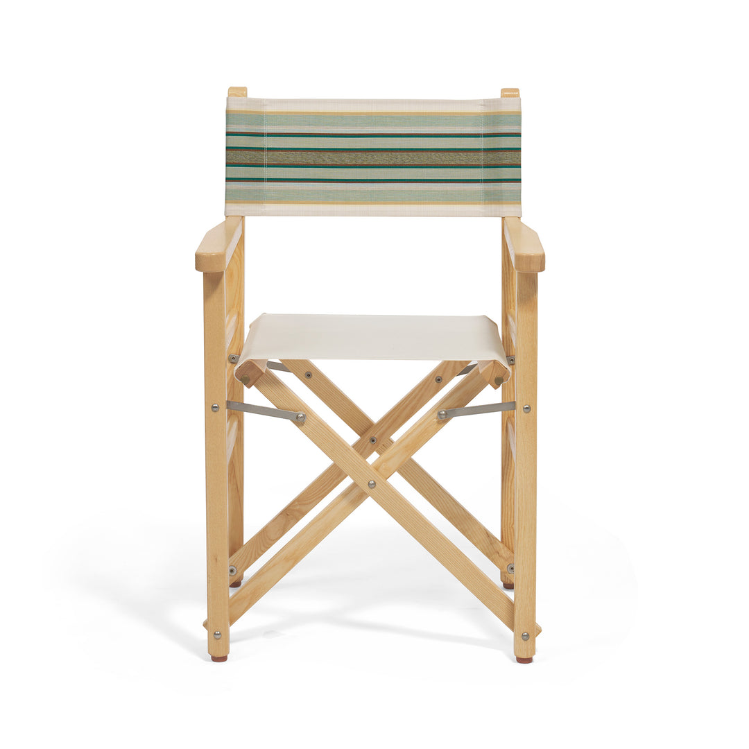 Directors Chair - Tailored Stripe - Green/Beige