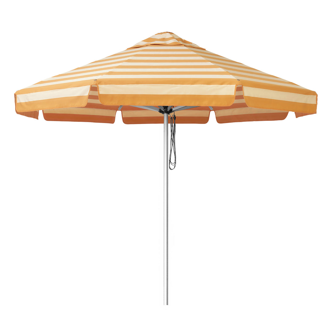 2.8m Go Large Umbrella - Straight Valance - Ochre Stripe