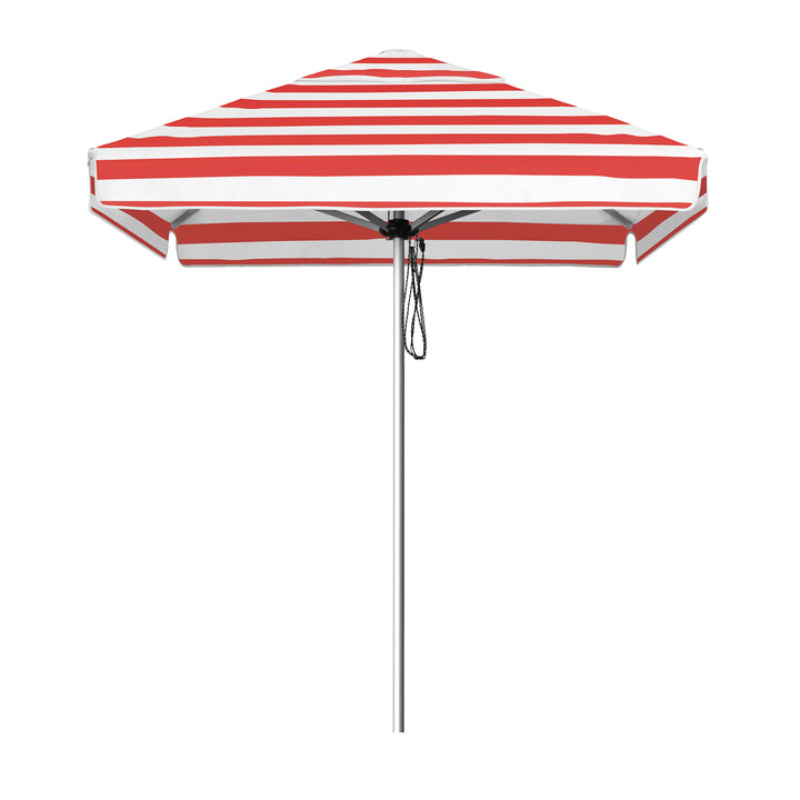 2m Go Large Umbrella - Straight Valance - Red Stripe