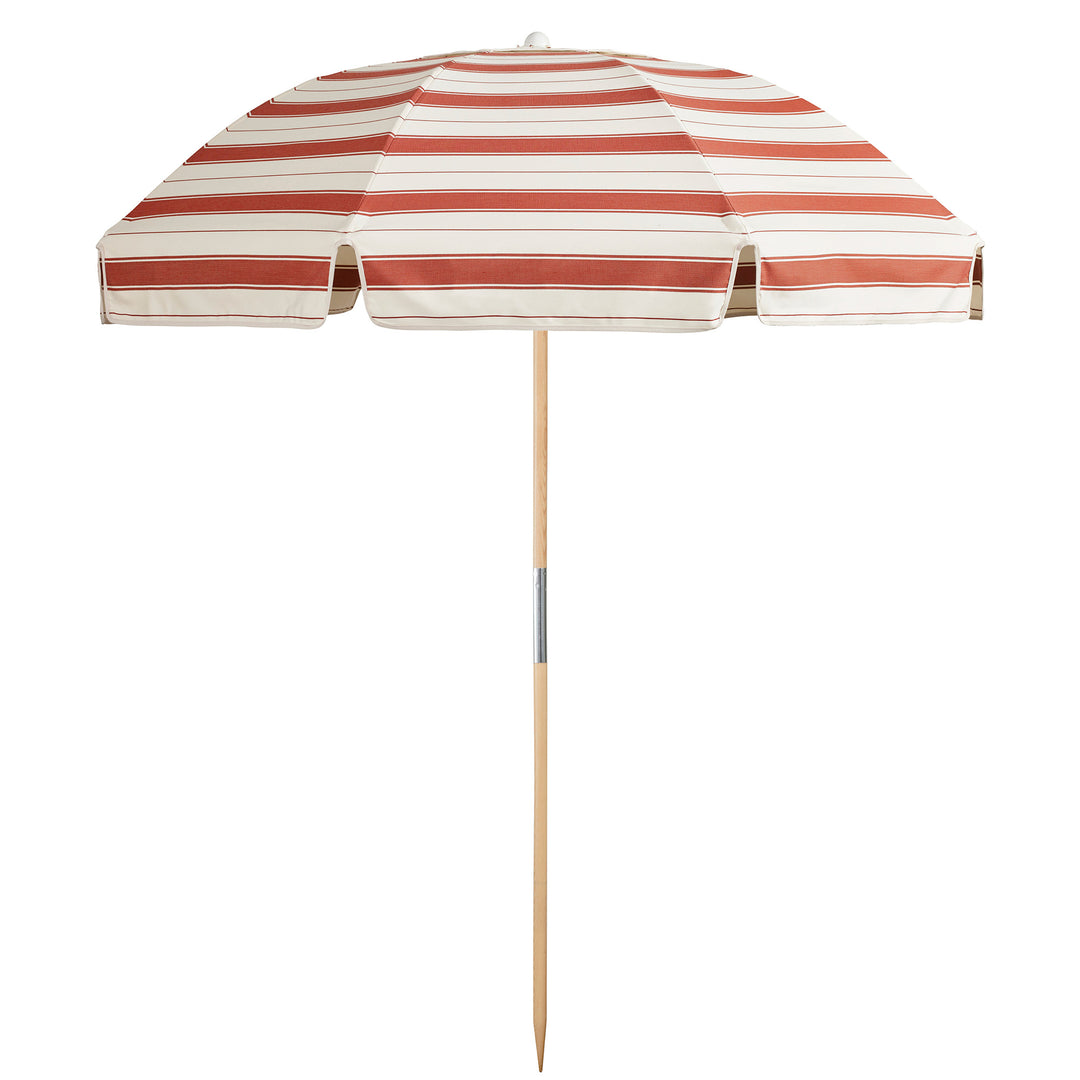 Jardin Patio Umbrella - Al Mare Stripe Chestnut