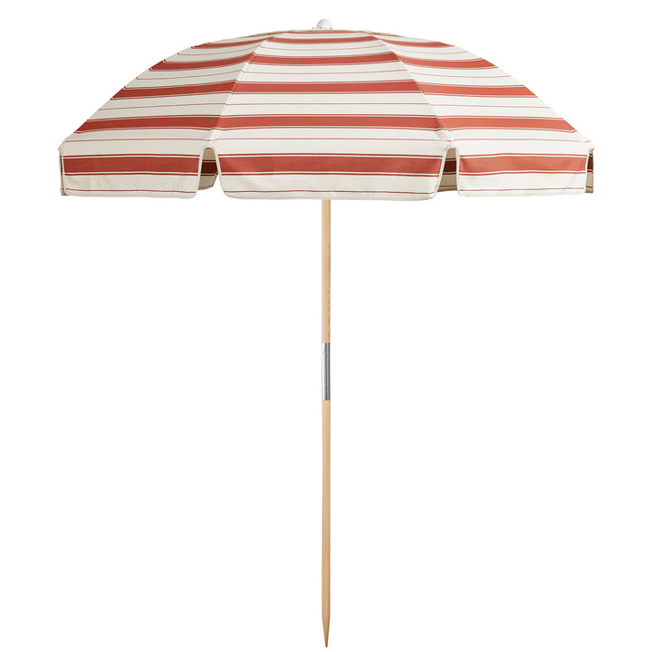 Jardin Patio Umbrella - Al Mare Stripe Chestnut