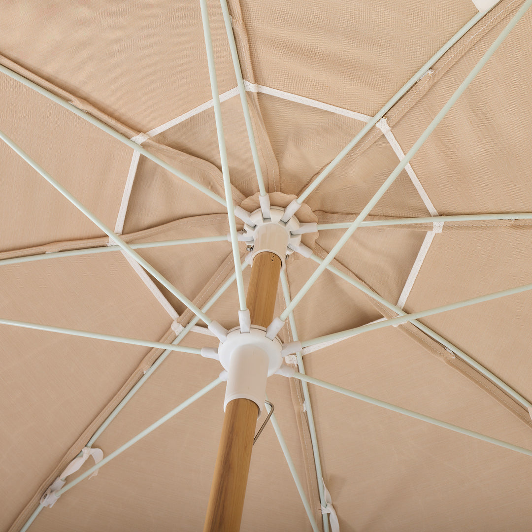 Jardin Patio Umbrella - Al Mare Stripe Chestnut