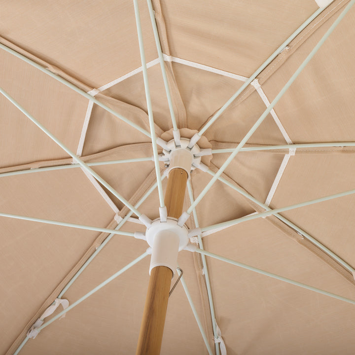 Jardin Patio Umbrella - Al Mare Stripe Chestnut