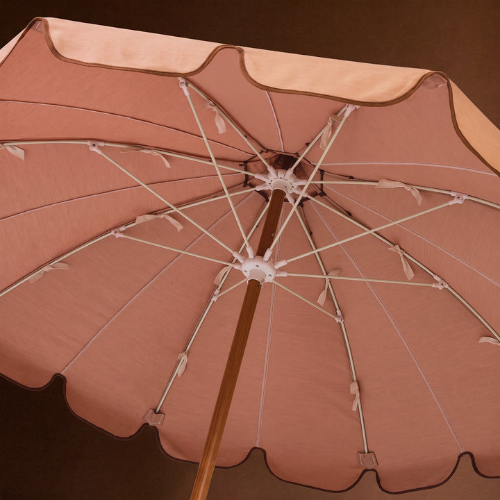 Pagoda Umbrella - Woodgrain - Clay