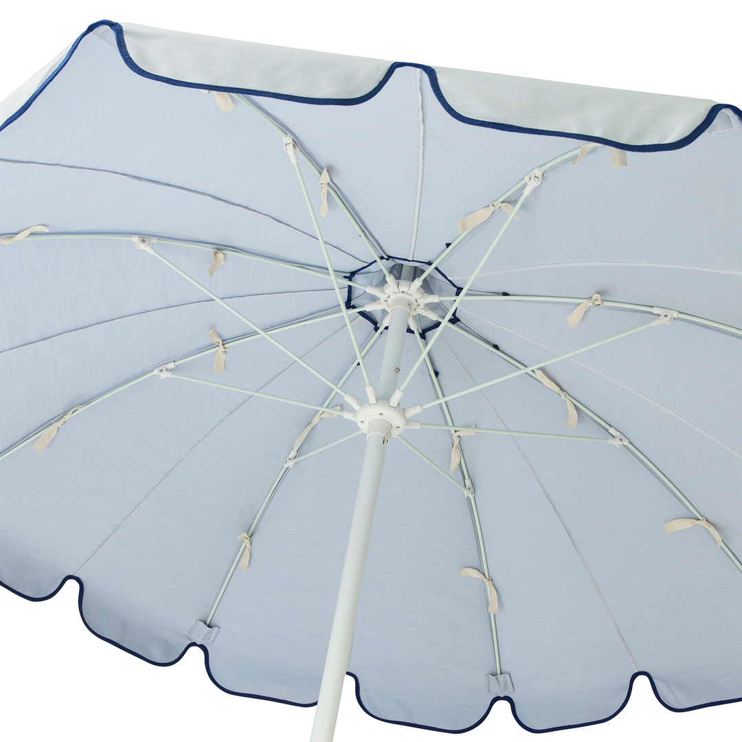 Pagoda Umbrella - White - Dusk Blue