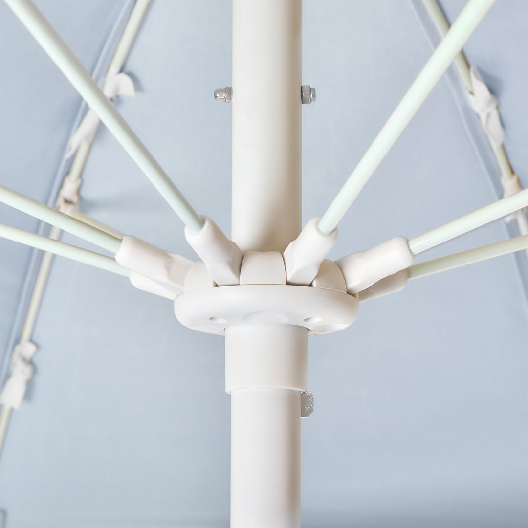 Pagoda Umbrella - White - Dusk Blue