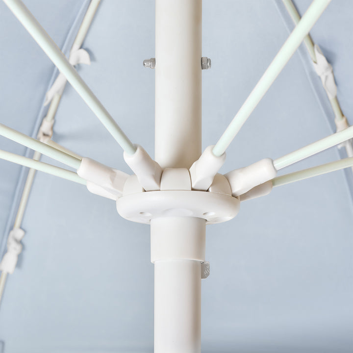 Pagoda Umbrella - White - Dusk Blue