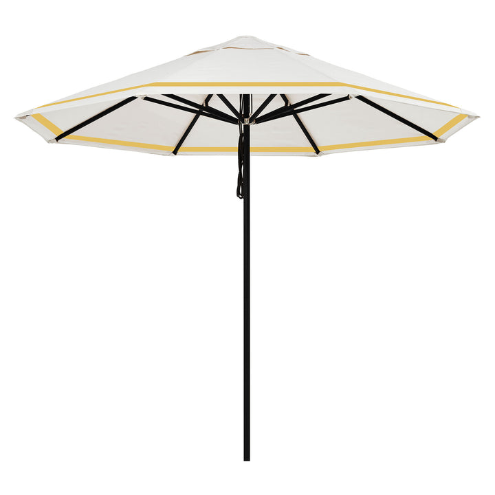 2.8m Sundial Umbrella - Black - Regatta Stripe - Marigold