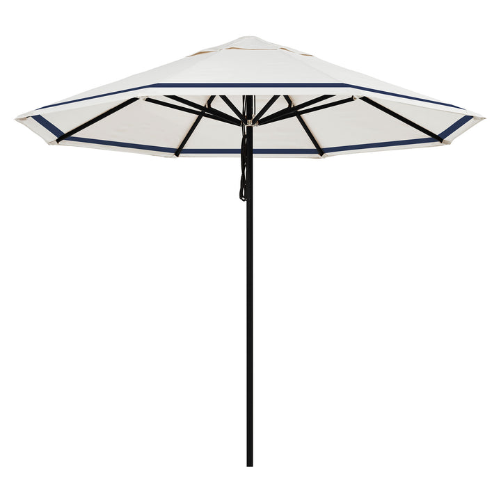 2.8m Sundial Umbrella - Black - Regatta Stripe - Navy