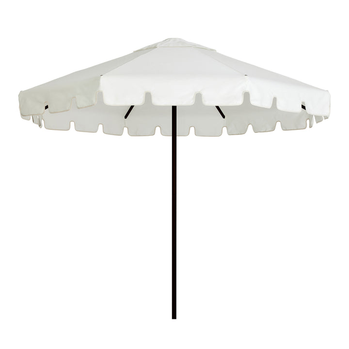 2.8m Sundial Umbrella - Black - Keyhole Valance - White