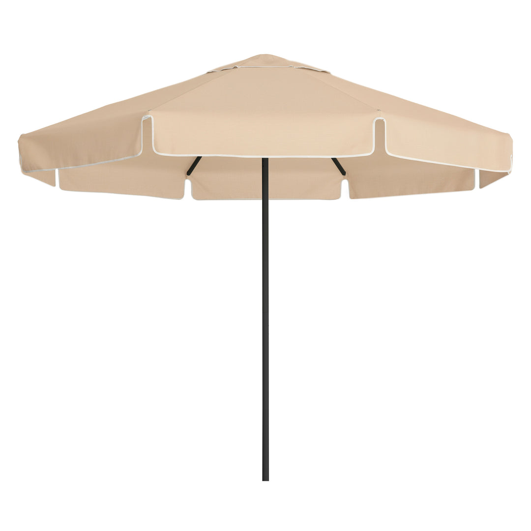Sundial 2.8m Patio Umbrella by Basil Bangs, an engineer-certified, wind-rated patio umbrella with a reinforced aluminium frame with black textured powder coat finish. For residential and commercial use.