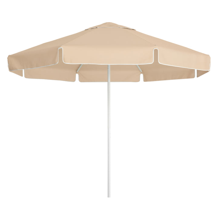 Sundial 2.8m Patio Umbrella by Basil Bangs, an engineer-certified, wind-rated patio umbrella with a reinforced aluminium frame with matte white powder coat finish. For residential and commercial use.