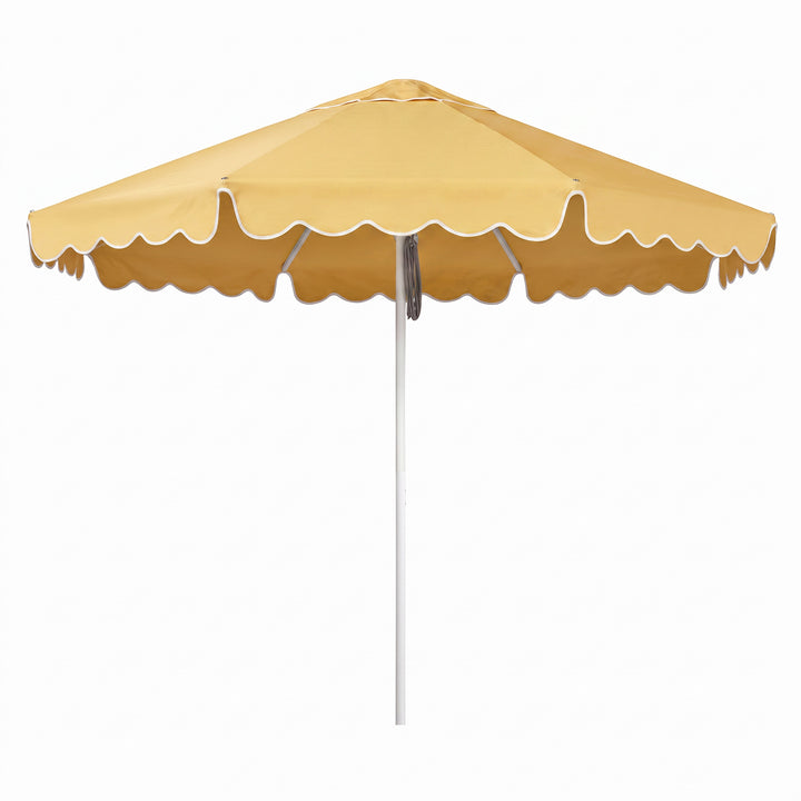 2.8m Sundial Umbrella - White - Scallop Valance - Harvest