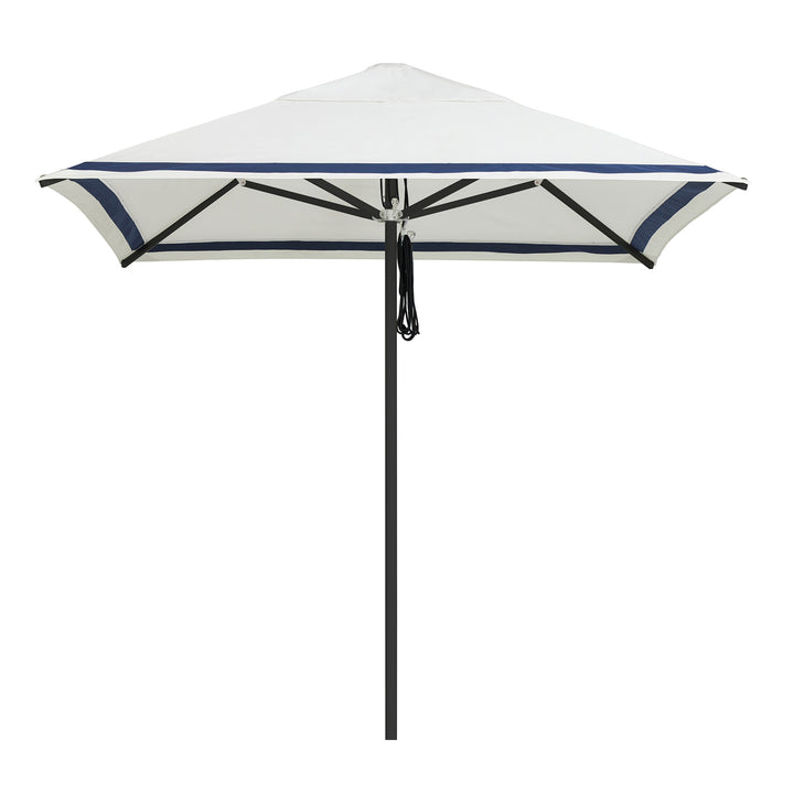2m Sundial Umbrella - Black - Regatta Stripe - Navy