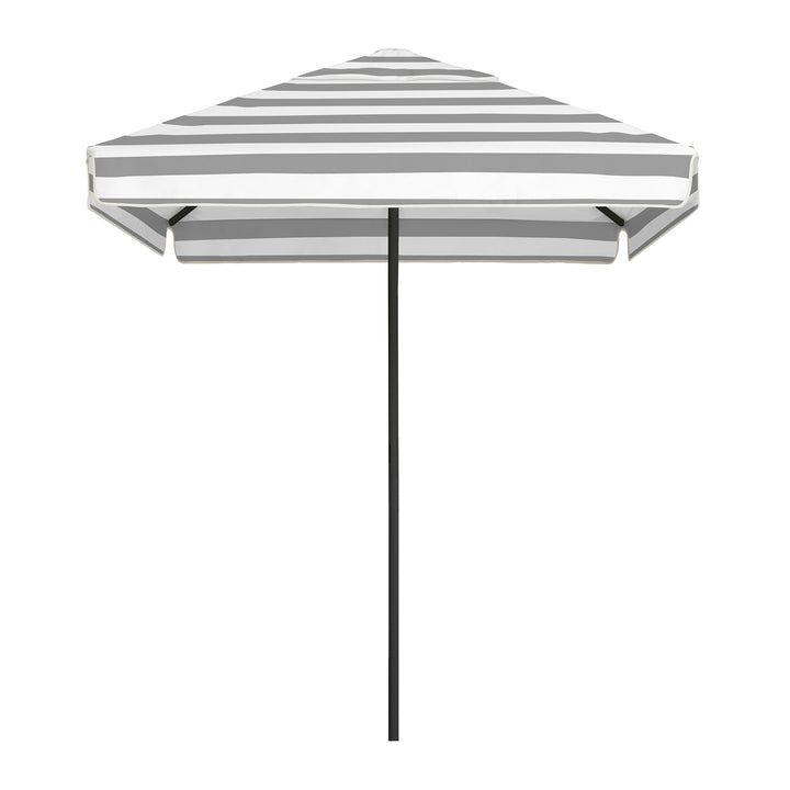 2m Sundial Umbrella - Black - Straight Valance - Cadet