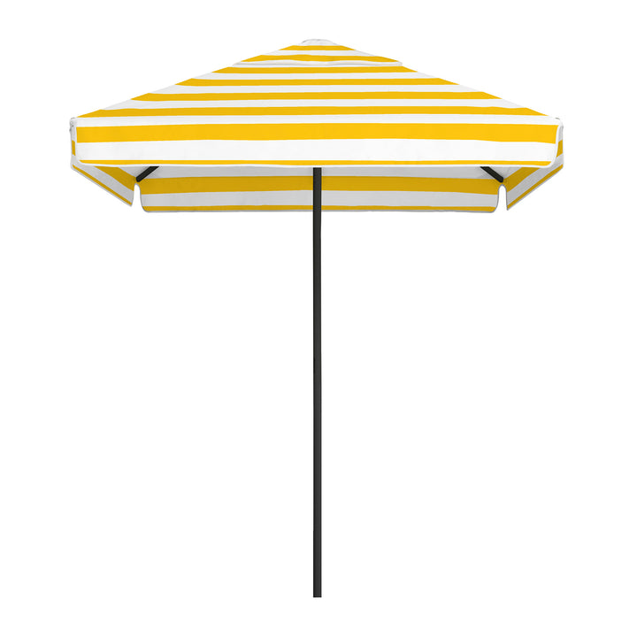 2m Sundial Umbrella - Black - Straight Valance - Marigold