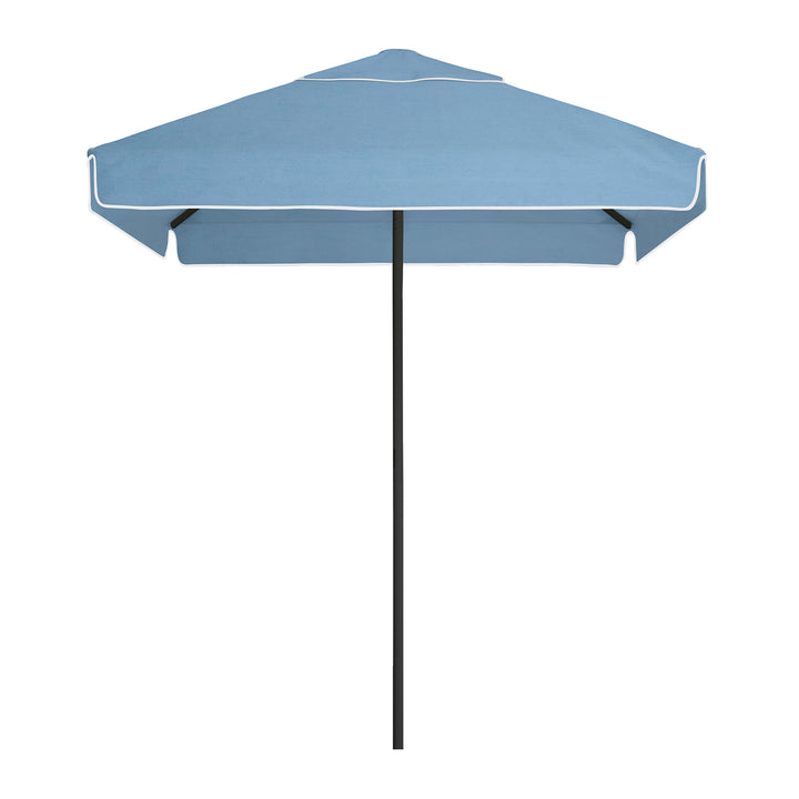 2m Sundial Umbrella - Black - Straight Valance - Sapphire