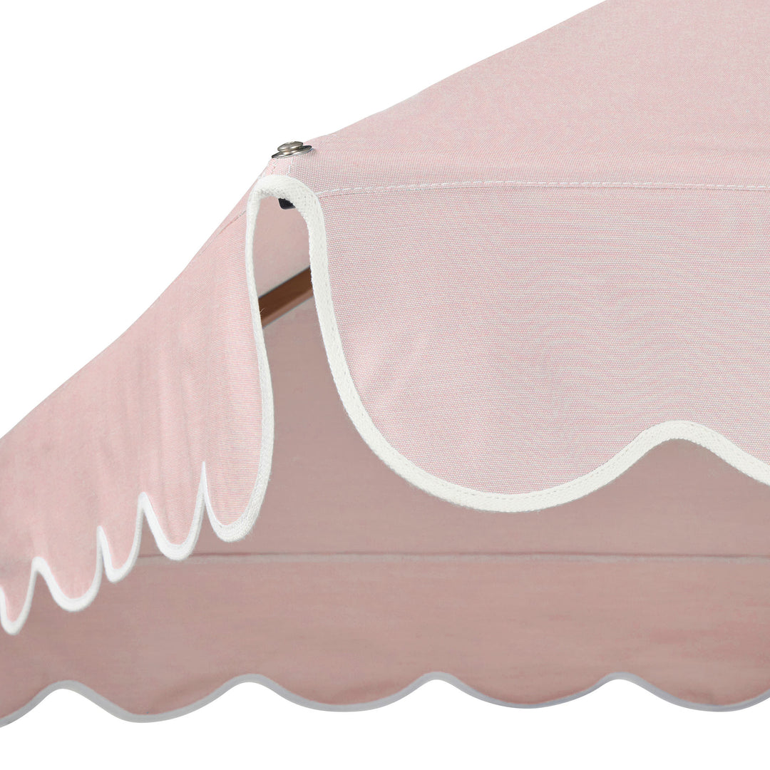 2m Sundial Umbrella - Black - Scallop Valance - Rosa