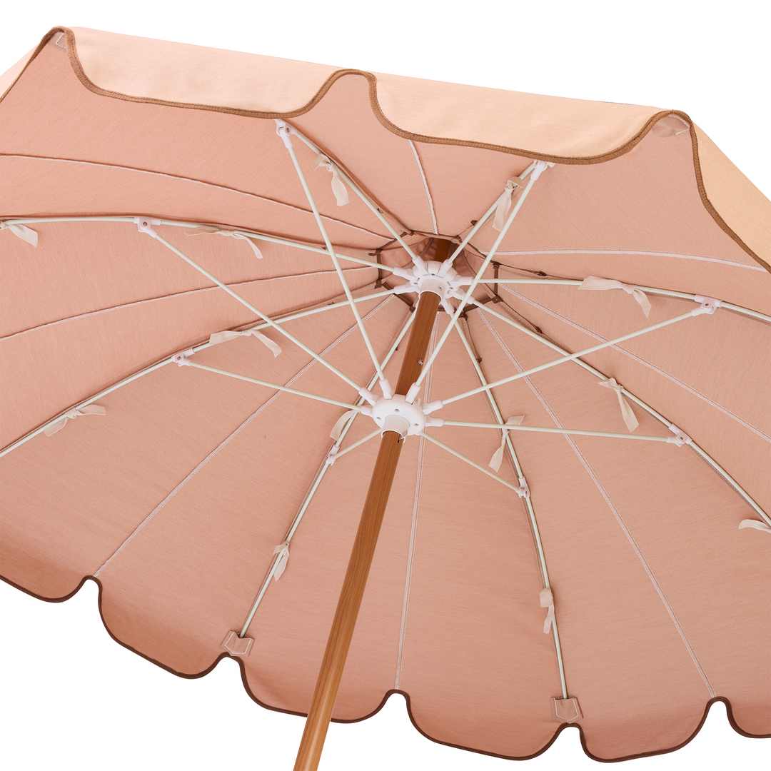Pagoda Umbrella - Woodgrain - Clay
