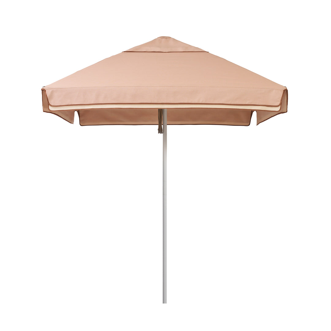 2m Sundial Umbrella - White - Straight Valance - Clay/Cava