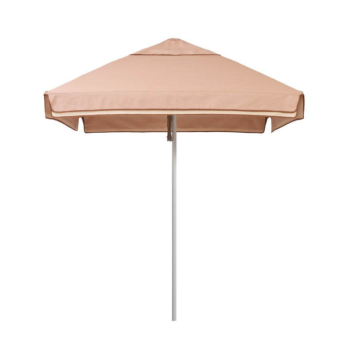 2m Sundial Umbrella - White - Straight Valance - Clay/Cava