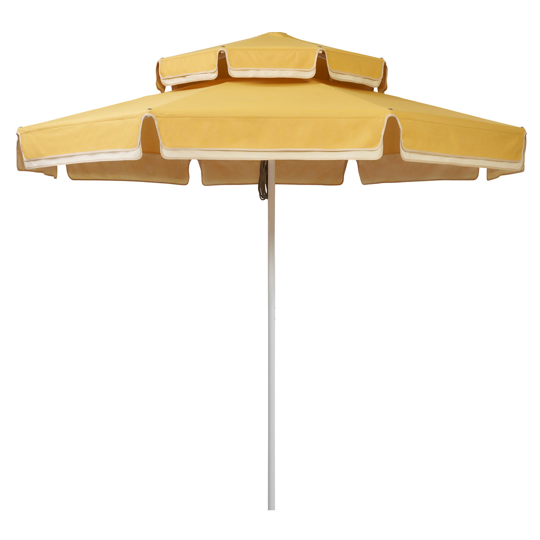 2.8m Double Caspar - Straight Valance - Harvest/Ecru