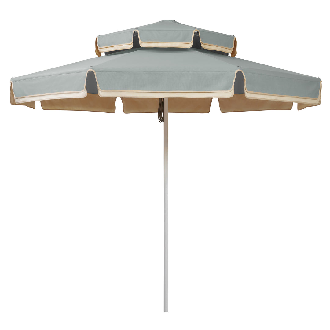 2.8m Double Caspar - Straight Valance - Alpine/Ecru