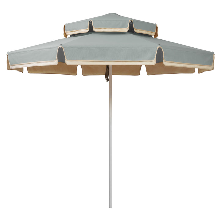 2.8m Double Caspar - Straight Valance - Alpine/Ecru