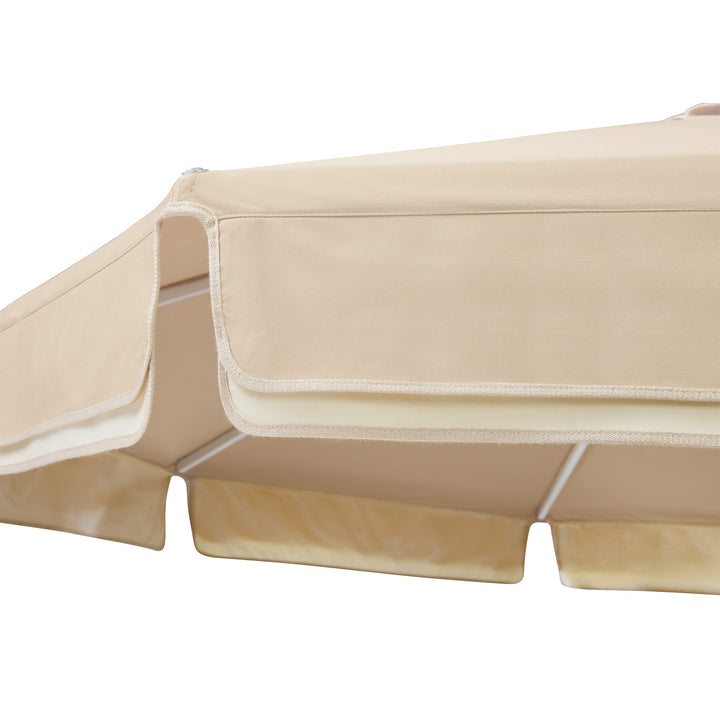 2.8m Double Caspar - Straight Valance - Almond/Ecru