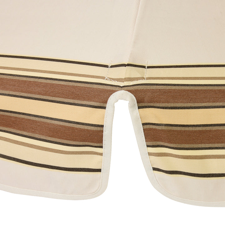 Luxury Parasol - Tailored Stripe - Brown