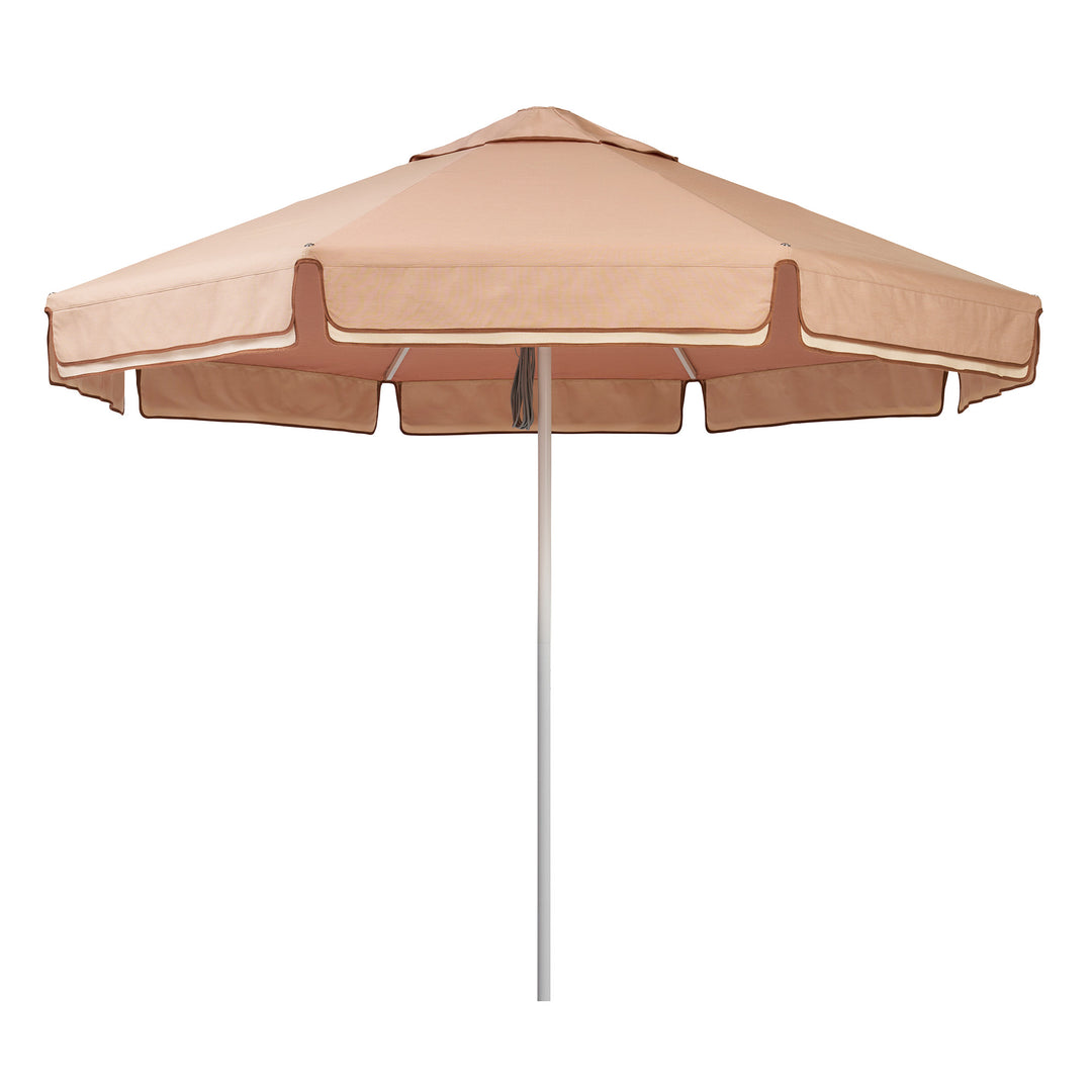 2.8m Sundial Umbrella - White - Straight Valance - Clay/Cava