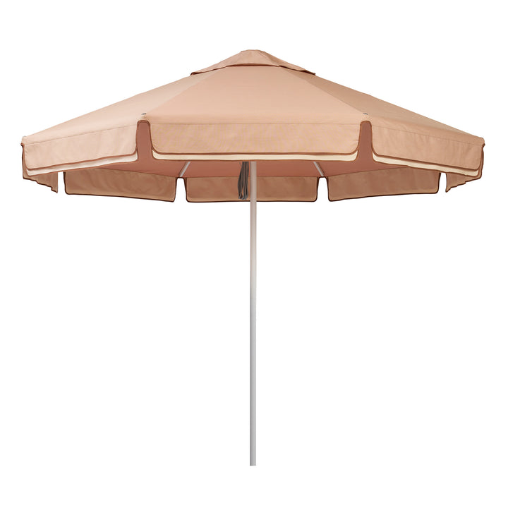 2.8m Sundial Umbrella - White - Straight Valance - Clay/Cava