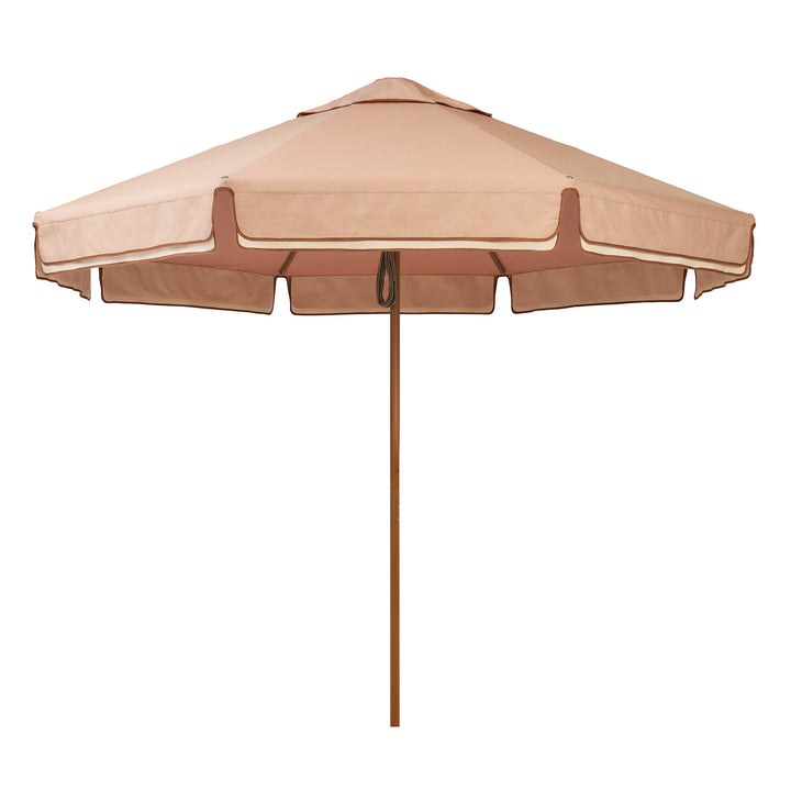2.8m Sundial Umbrella - Woodgrain - Straight Valance - Clay/Cava