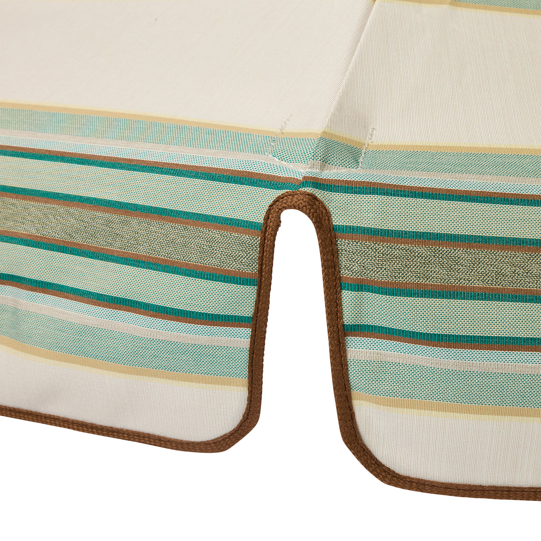 Luxury Parasol - Tailored Stripe - Green/Beige
