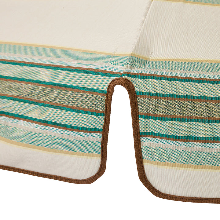 Luxury Parasol - Tailored Stripe - Green/Beige