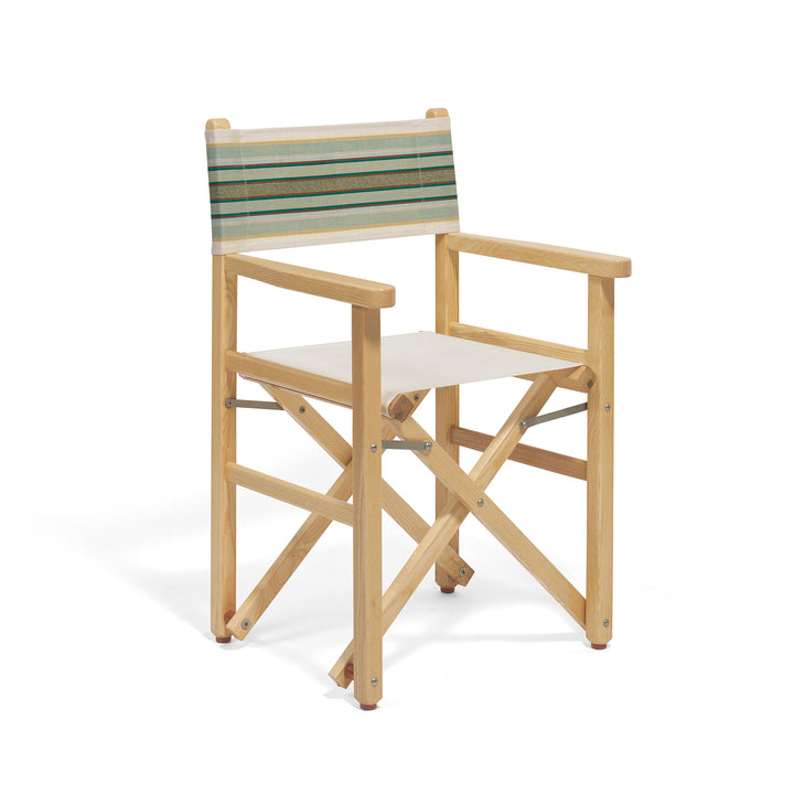 Directors Chair - Tailored Stripe - Green/Beige
