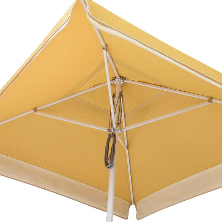 2m Sundial Umbrella - White - Straight Valance - Harvest/Ecru