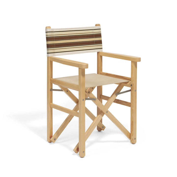 Directors Chair - Tailored Stripe - Brown