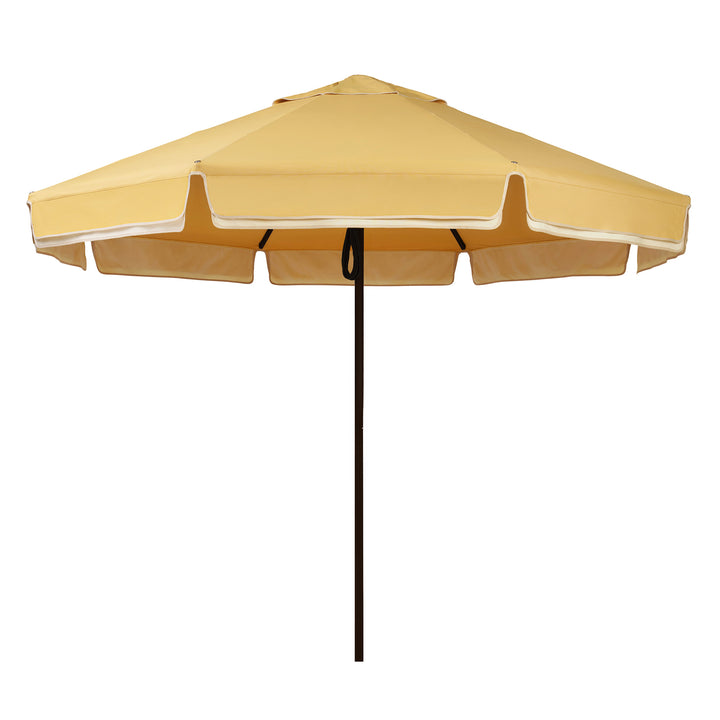 2.8m Sundial Umbrella - Black - Straight Valance - Harvest/Ecru