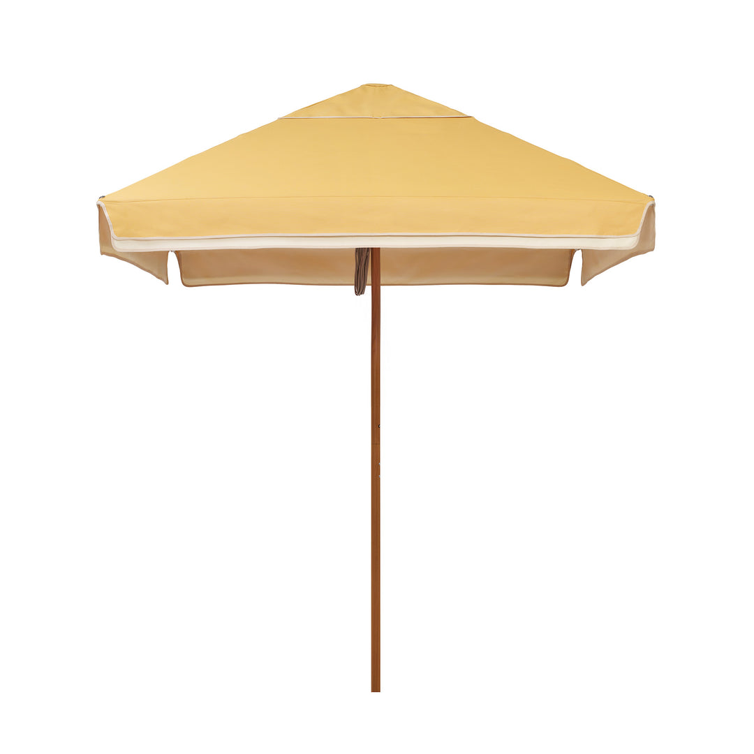 2m Sundial Umbrella - Woodgrain - Straight Valance - Harvest/Ecru