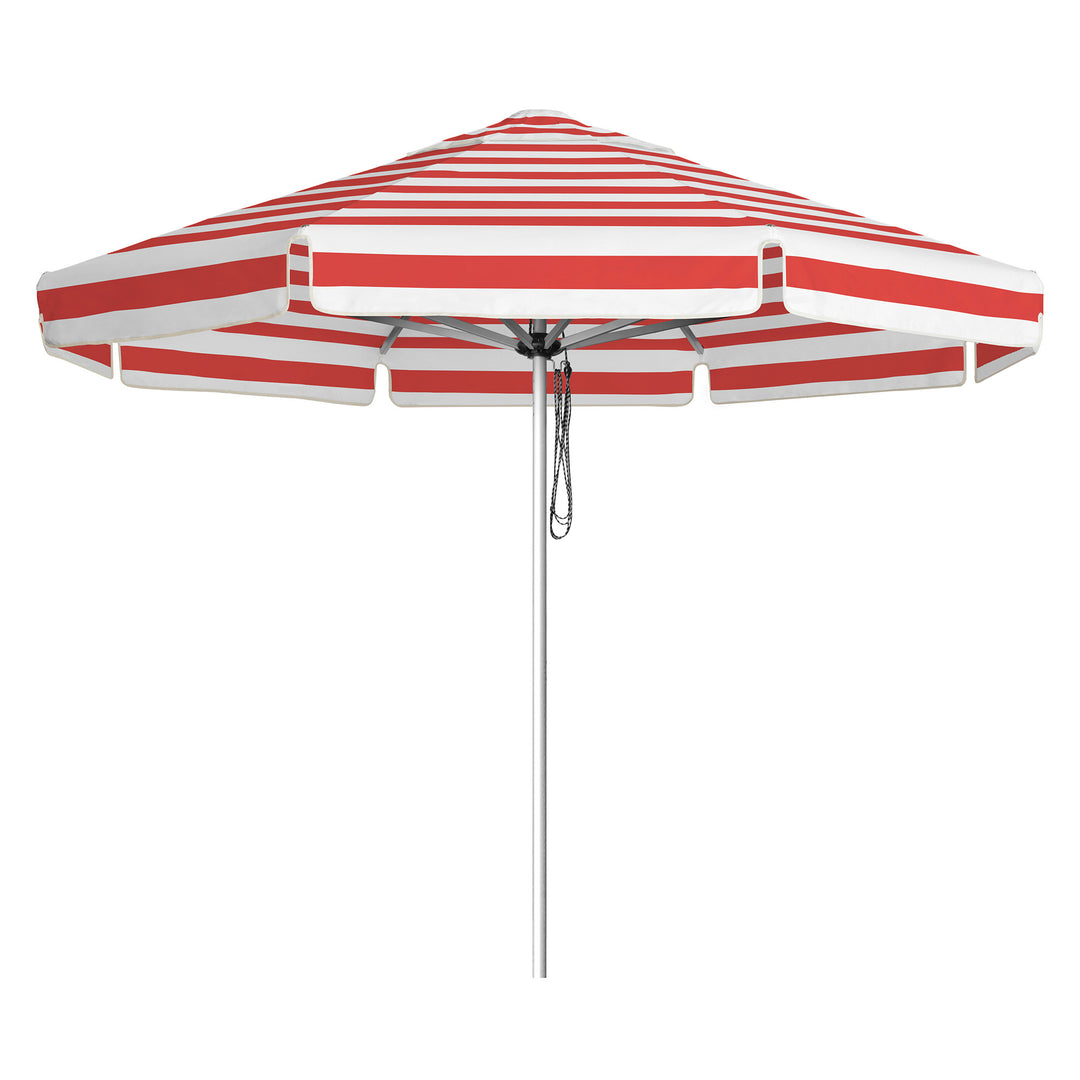 2.8m Go Large Umbrella - Straight Valance - Red Stripe